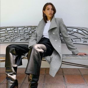 Aritzia Babaton Connor Grey Wool Coat Size S